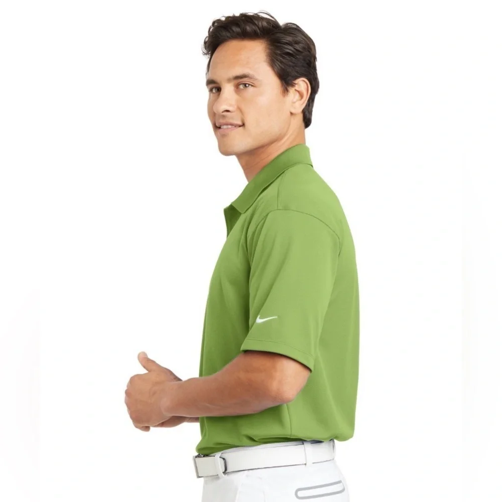 Nike Golf Tech Basic Dri-FIT Polo Mens Large Green Athletic Preppy Casual
